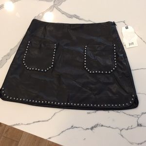 Black vegan leather skirt from Nordstrom rack